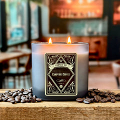 Campfire Coffee Black Oval Glass Soy Candle Campfire Coffee Black Oval Glass Soy Candle
