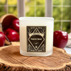 Country Roads Frosted Oval Glass Soy Candle Country Roads Frosted Oval Glass Soy Candle