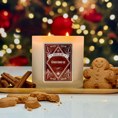 Gingerbread Frosted Oval Glass Soy Candle Gingerbread Frosted Oval Glass Soy Candle