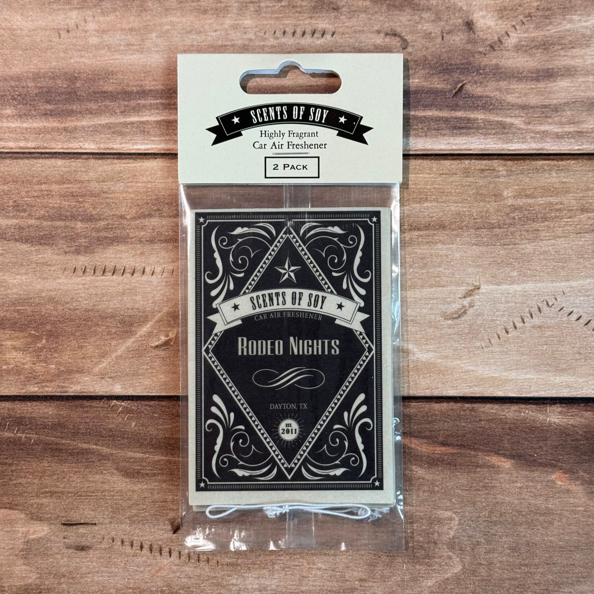 Rodeo Nights Rustic 2 Pack Car Air Freshener – Scents of Soy
