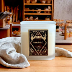 Creme Brûlée Frosted Oval Glass Soy Candle Creme Brûlée Frosted Oval Glass Soy Candle