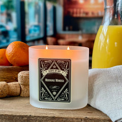 Morning Mimosa Frosted Oval Glass Soy Candle Morning Mimosa Frosted Oval Glass Soy Candle