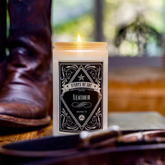 Leather Rustic Soy Candle Leather Rustic Soy Candle