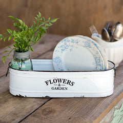 Flowers and Garden Long White Bin Flowers and Garden Long White Bin