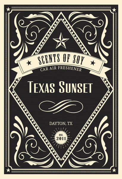 Texas Sunset Rustic 2 Pack Car Air Freshener