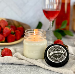 Strawberry Wine Canning Jar Soy Candle Strawberry Wine Canning Jar Soy Candle
