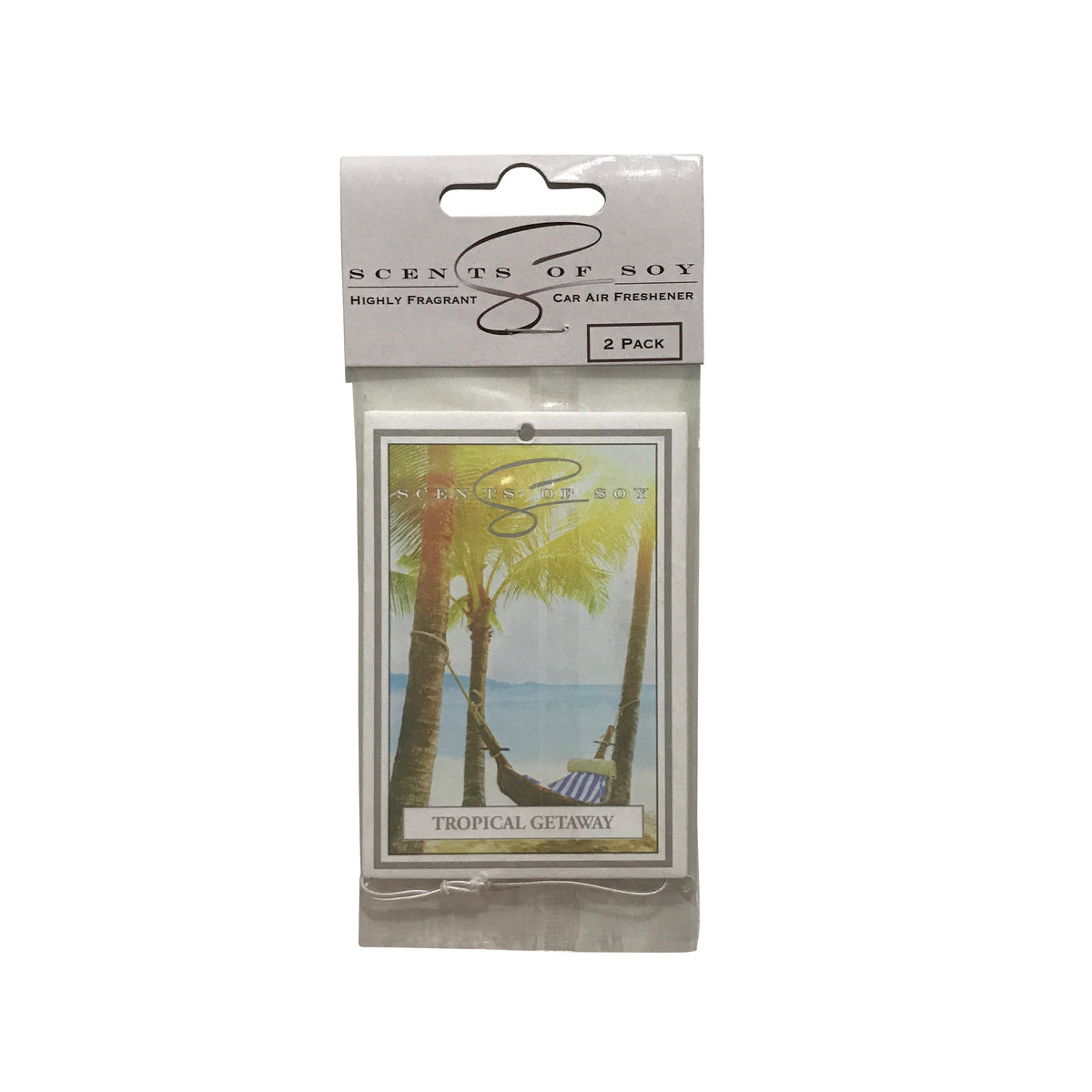 Tropical Getaway 2 Pack Car Air Freshener – Scents of Soy Candle Co.