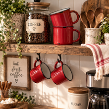 Red Coffee Mug Set of 4