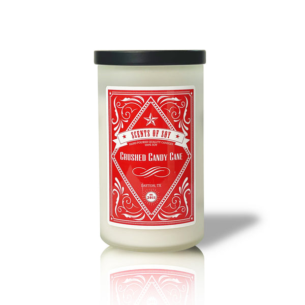 Crushed Candy Cane Rustic Soy Candle