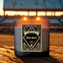 Rodeo Nights Black Oval Glass Soy Candle