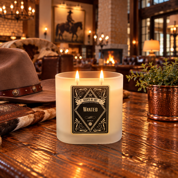 Wanted Frosted Oval Glass Soy Candle