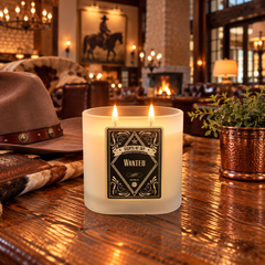 Wanted Frosted Oval Glass Soy Candle