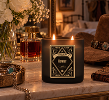 Howdy Black Oval Glass Soy Candle