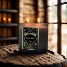 Bourbon Barrel Black Oval Glass Soy Candle