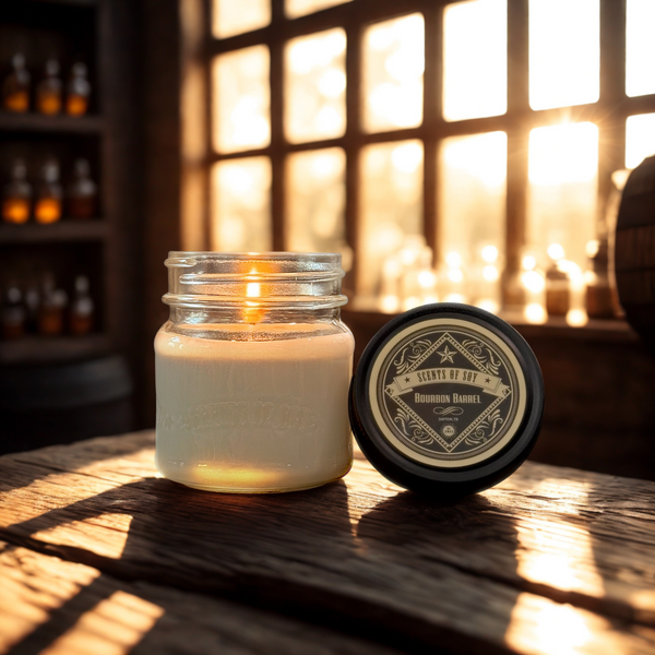 Bourbon Barrel Canning Jar Soy Candle