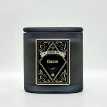 Cowgirl Black Oval Glass Soy Candle