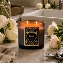 Cowgirl Black Oval Glass Soy Candle