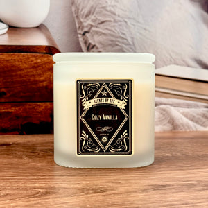 Cozy Vanilla Oval Glass Soy Candle