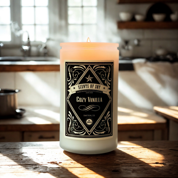Cozy Vanilla Rustic Soy Candle