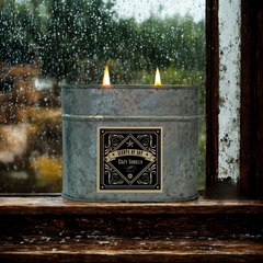 Cozy Vanilla Galvanized Oval Tin Soy Candle