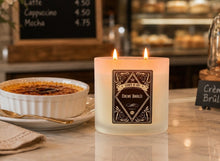 Creme Brûlée Frosted Oval Glass Soy Candle