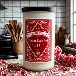 Crushed Candy Cane Rustic Soy Candle