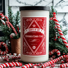 Crushed Candy Cane Rustic Soy Candle
