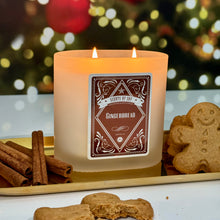 Gingerbread Frosted Oval Glass Soy Candle