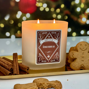 Gingerbread Frosted Oval Glass Soy Candle