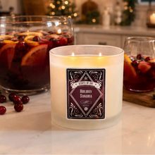 Holiday Sangria Frosted Oval Glass Soy Candle