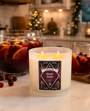 Holiday Sangria Frosted Oval Glass Soy Candle