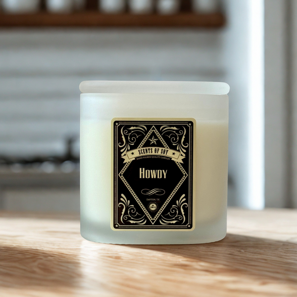 Howdy Oval Glass Soy Candle