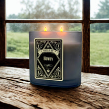 Howdy Black Oval Glass Soy Candle