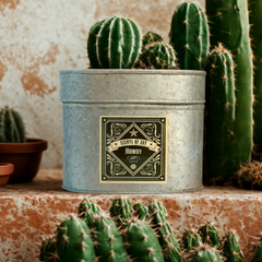 Howdy Galvanized Oval Tin Soy Candle