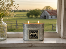 Howdy Galvanized Oval Tin Soy Candle