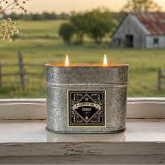 Howdy Galvanized Oval Tin Soy Candle