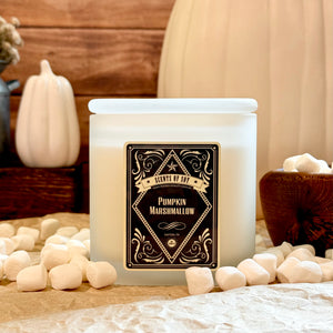 Pumpkin Marshmallow Oval Glass Soy Candle