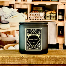 Southern Pecan Pie Black Oval Glass Soy Candle