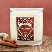Gingerbread Frosted Oval Glass Soy Candle