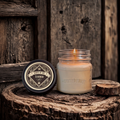 Leather Canning Jar Soy Candle