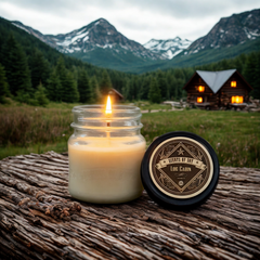 Log Cabin Canning Jar Soy Candle