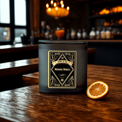 Morning Mimosa Black Oval Glass Soy Candle