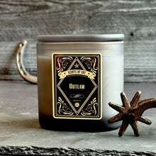 Outlaw Black Oval Glass Soy Candle