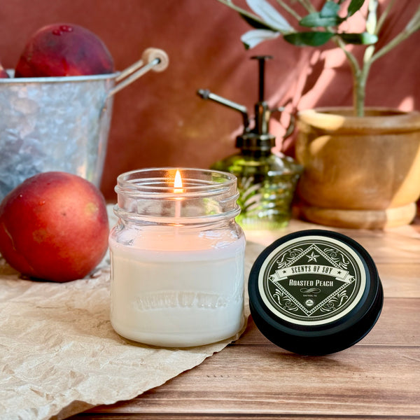 Roasted Peach Canning Jar Soy Candle