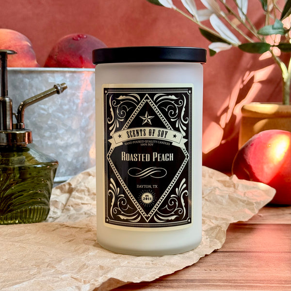 Roasted Peach Rustic Soy Candle