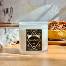 Southern Pecan Pie Frosted Oval Glass Soy Candle