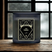 True Cowboy Black Oval Glass Soy Candle