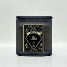 True Cowboy Black Oval Glass Soy Candle
