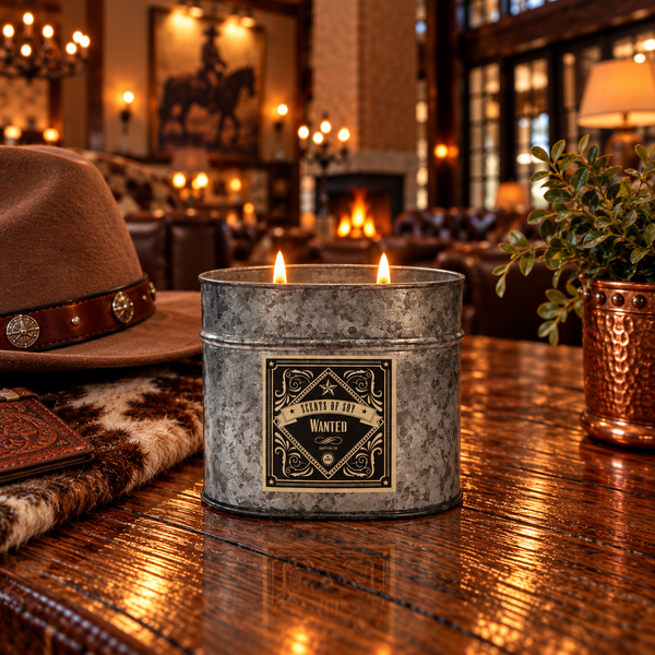 Wanted Galvanized Oval Tin Soy Candle