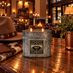 Wanted Galvanized Oval Tin Soy Candle